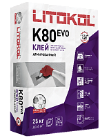 Клей для плитки, керамогранита и камня LITOFLEX K80 (класс С2 E), 25 кг, LITOKOL